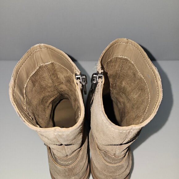 NEW Dolce Vita Camros Ankle Boot Size 8 Truffle Suede Block Heel Harness Western - Picture 11 of 15